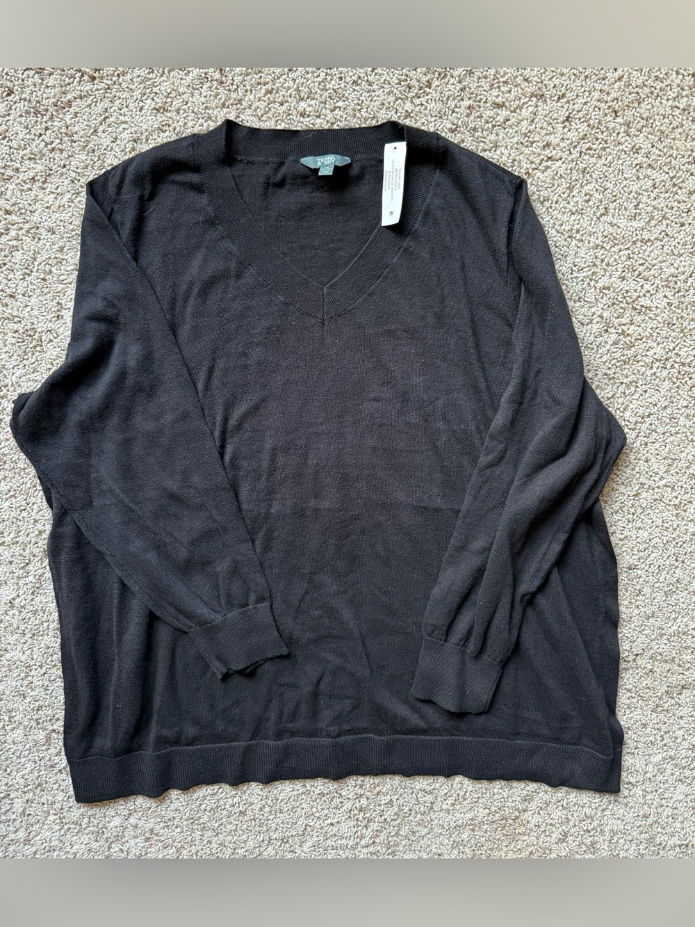 Black V-Neck Women's Sweater